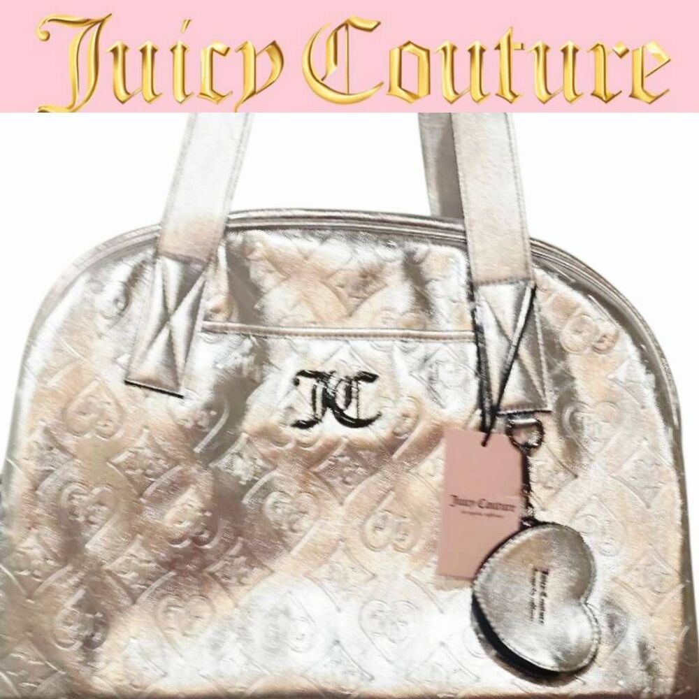 Juicy Couture JC Logo Good Times Weekender- Silver Metallic‎